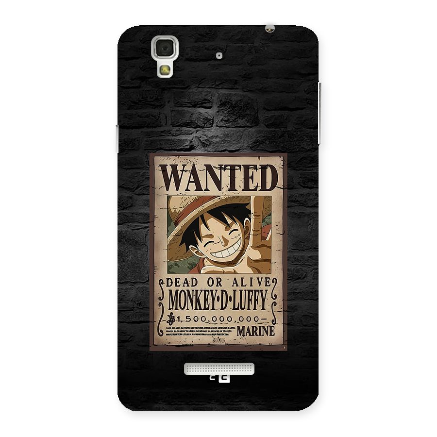 Luffy Wanted Back Case for YU Yureka Plus