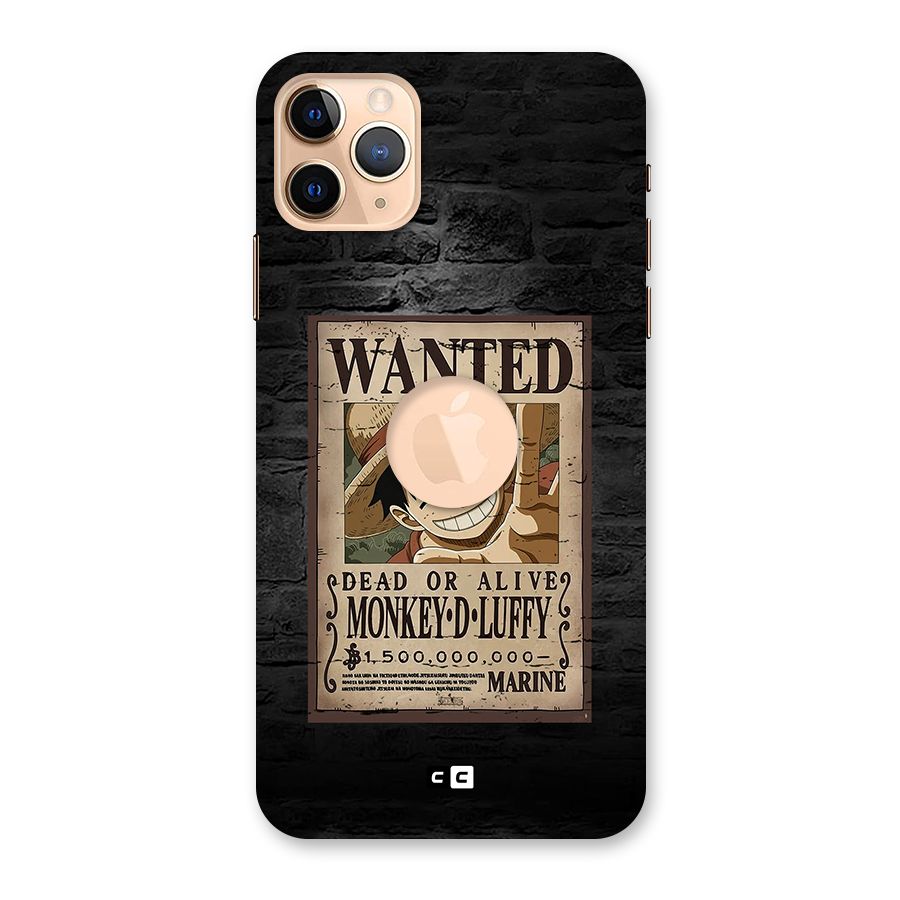 Luffy Wanted Back Case for iPhone 11 Pro Max Logo Cut