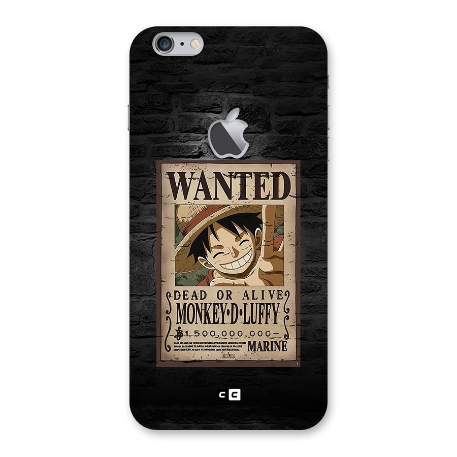 Luffy Wanted Back Case for iPhone 6 Plus 6S Plus Logo Cut