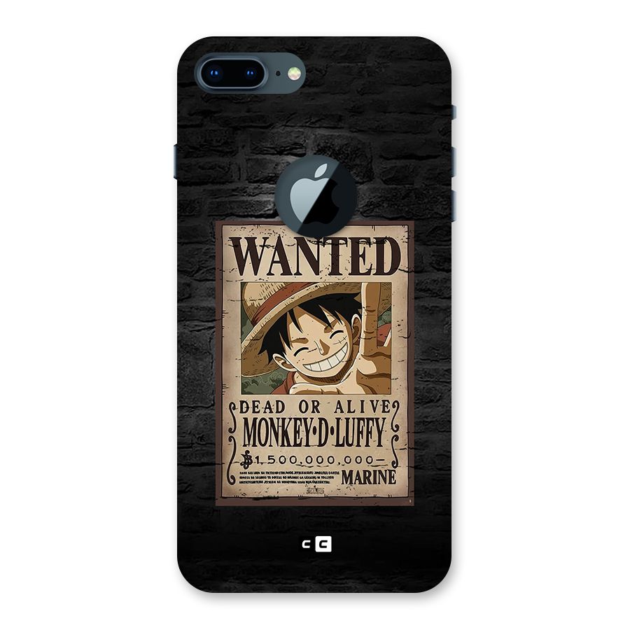 Luffy Wanted Back Case for iPhone 7 Plus Logo Cut