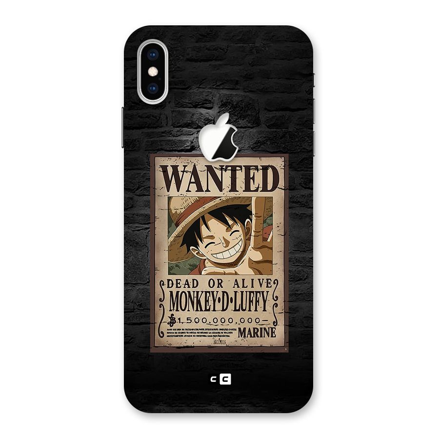 Luffy Wanted Back Case for iPhone XS Max Apple Cut