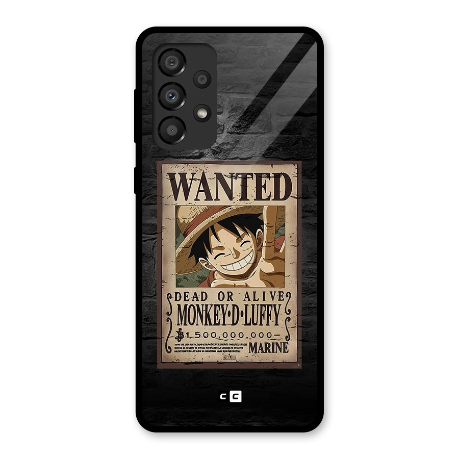 Luffy Wanted Glass Back Case for Galaxy A33 5G
