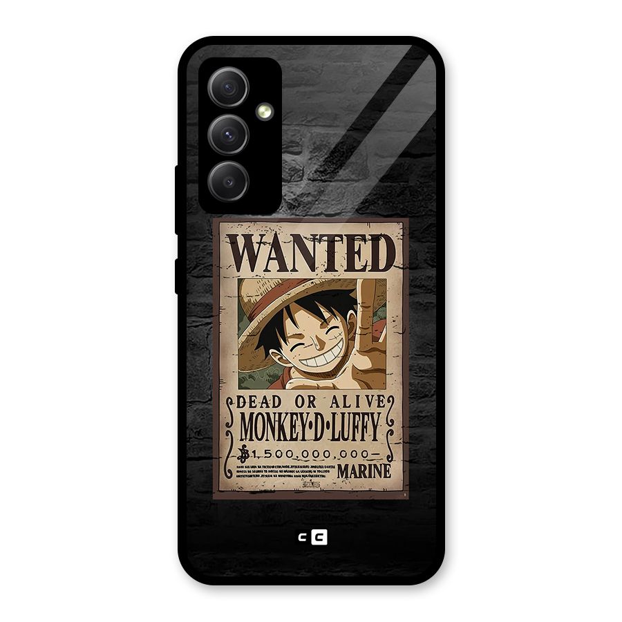 Luffy Wanted Glass Back Case for Galaxy A34
