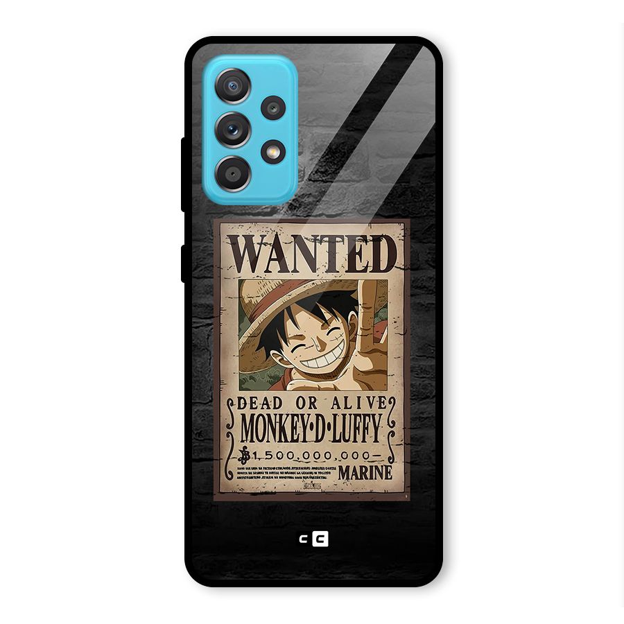 Luffy Wanted Glass Back Case for Galaxy A52