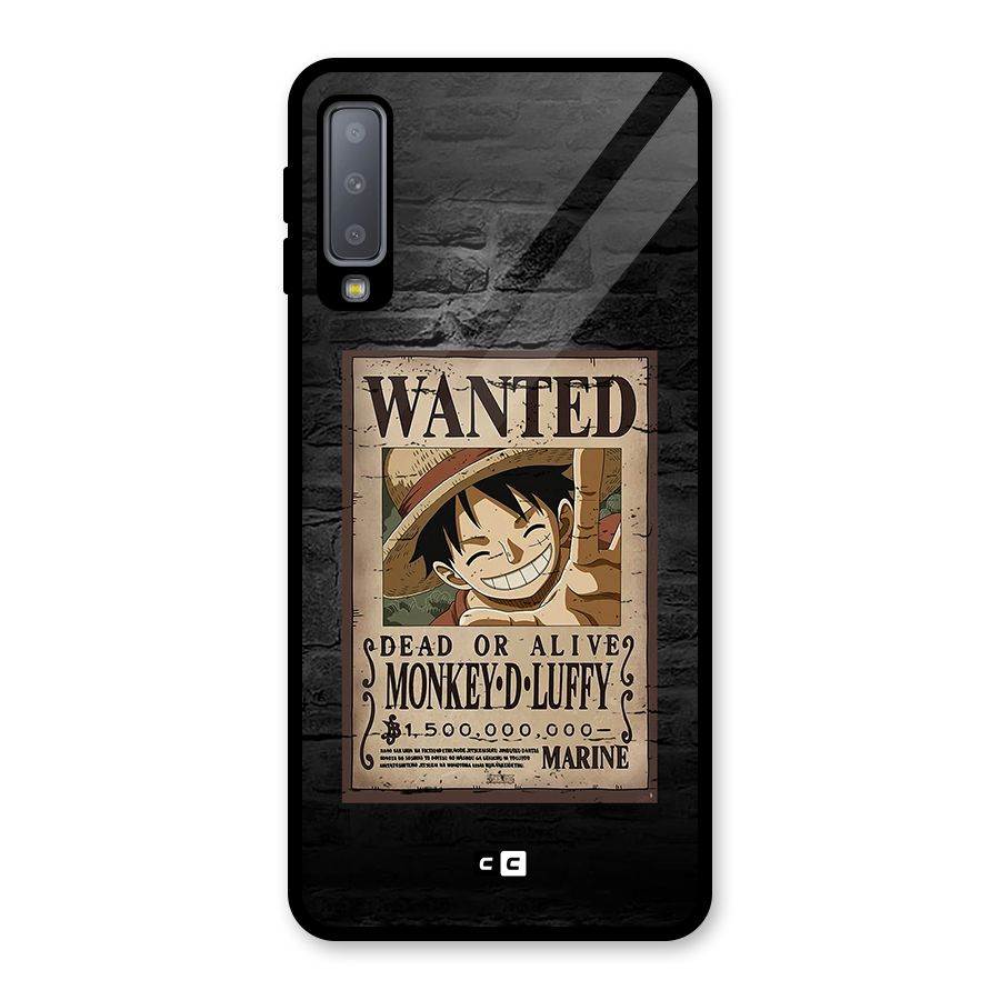 Luffy Wanted Glass Back Case for Galaxy A7 (2018)