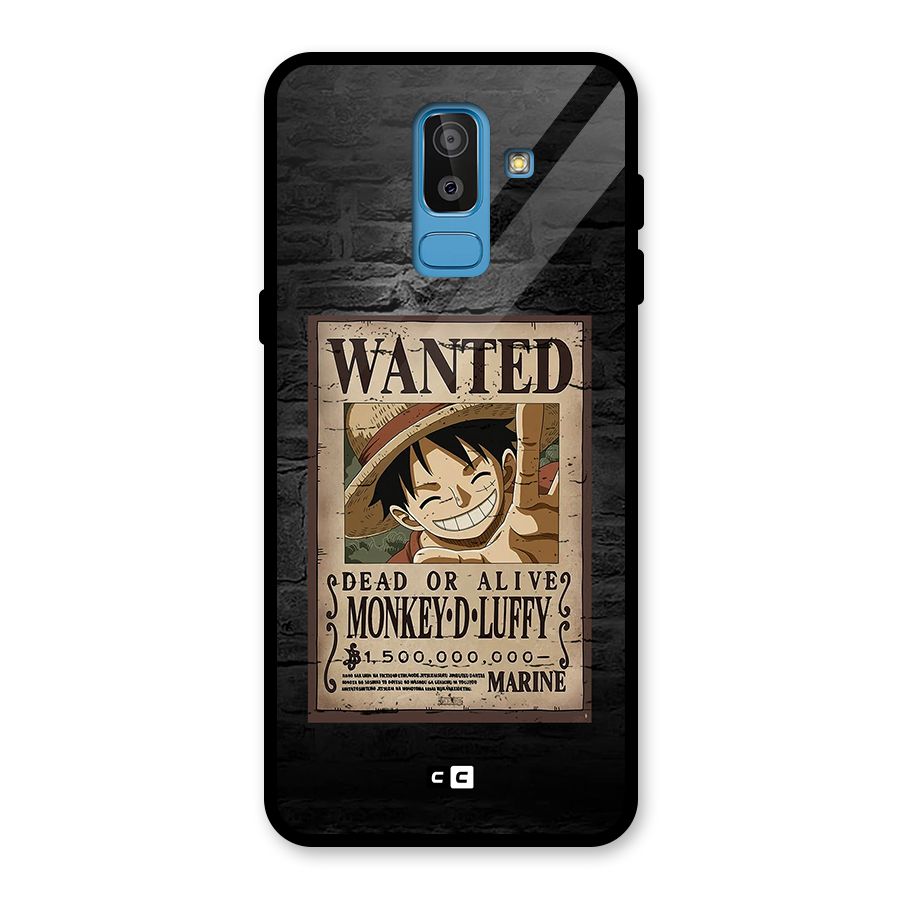Luffy Wanted Glass Back Case for Galaxy J8