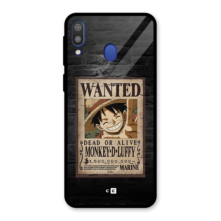 Luffy Wanted Glass Back Case for Galaxy M20