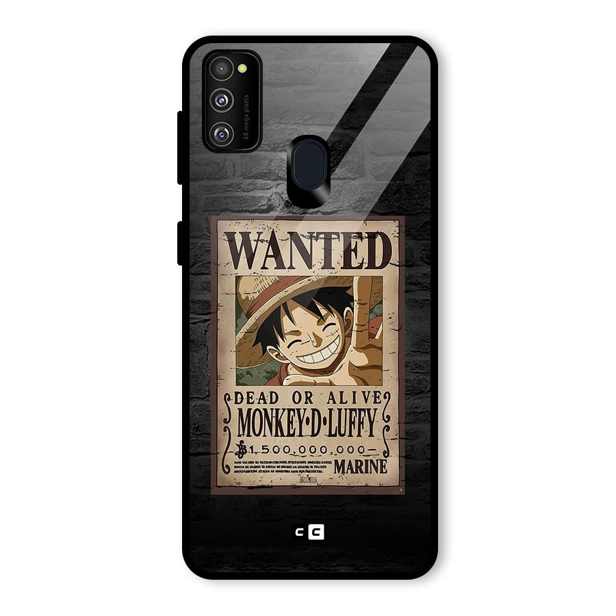 Luffy Wanted Glass Back Case for Galaxy M30s