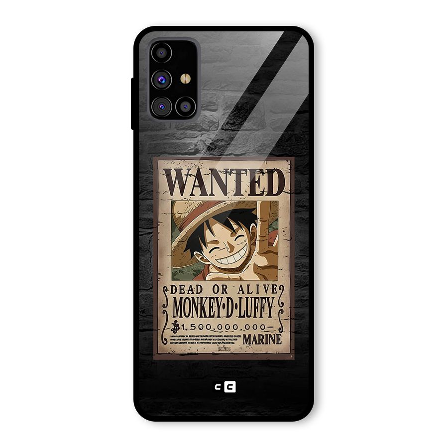 Luffy Wanted Glass Back Case for Galaxy M31s