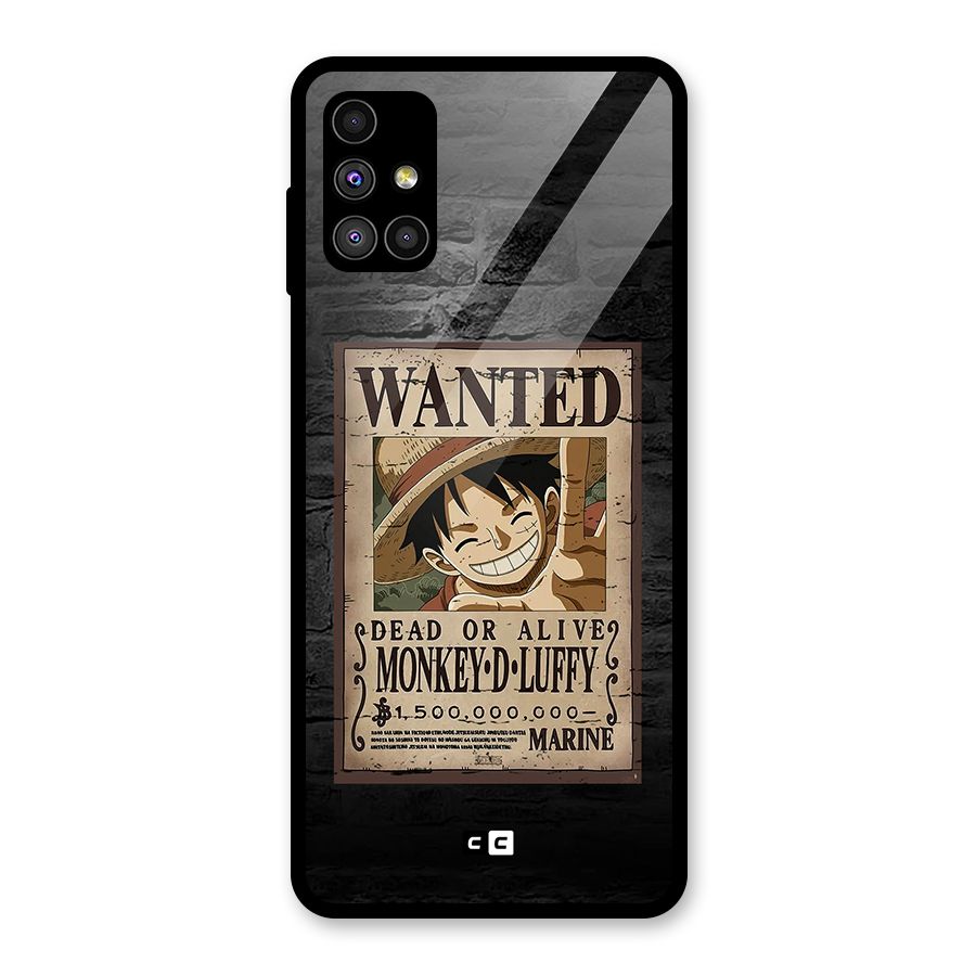 Luffy Wanted Glass Back Case for Galaxy M51