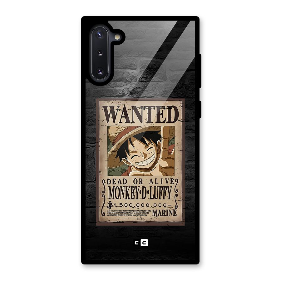 Luffy Wanted Glass Back Case for Galaxy Note 10