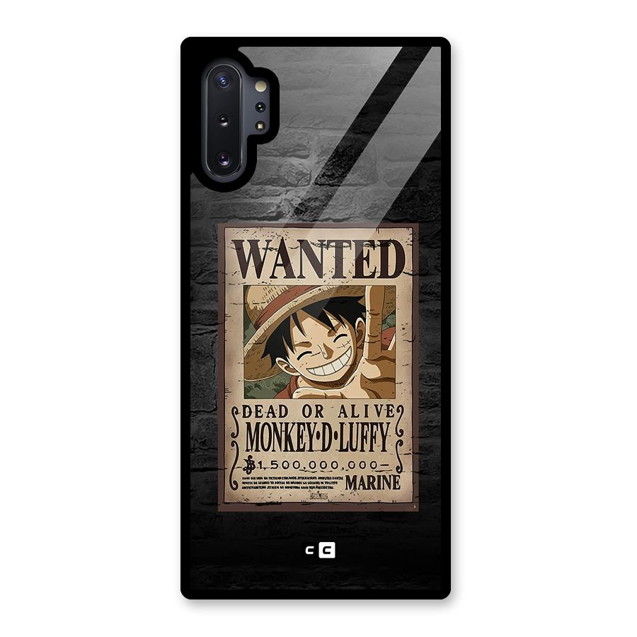 Luffy Wanted Glass Back Case for Galaxy Note 10 Plus