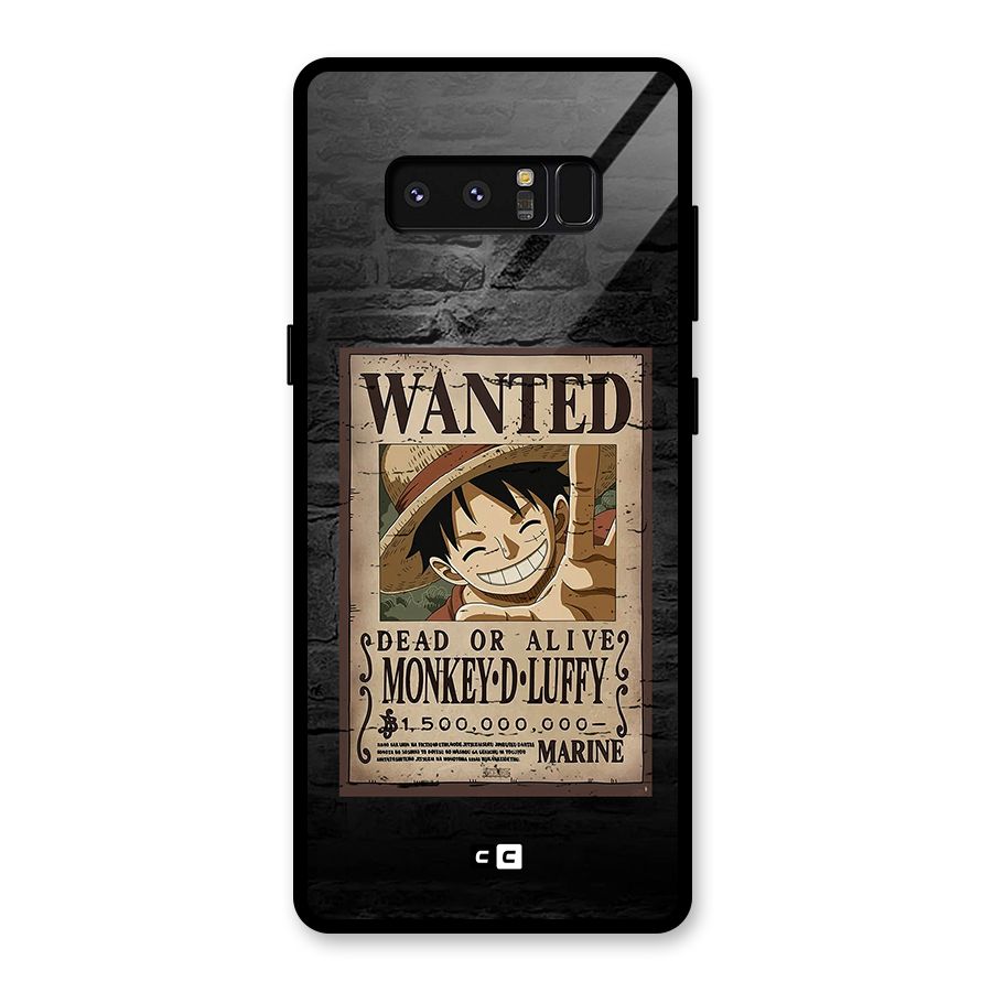 Luffy Wanted Glass Back Case for Galaxy Note 8