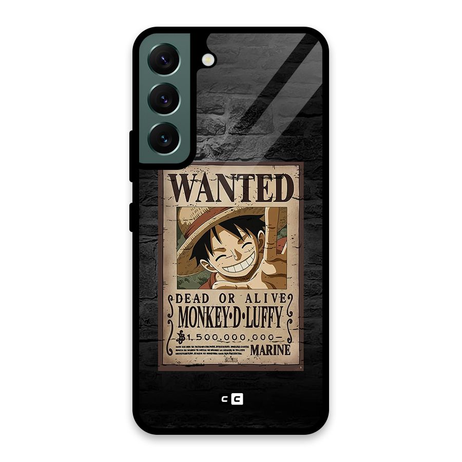 Luffy Wanted Glass Back Case for Galaxy S22 5G