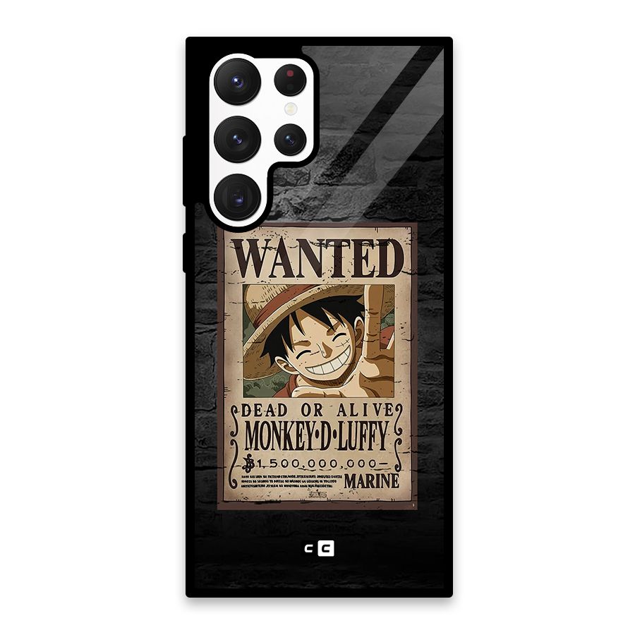 Luffy Wanted Glass Back Case for Galaxy S22 Ultra 5G