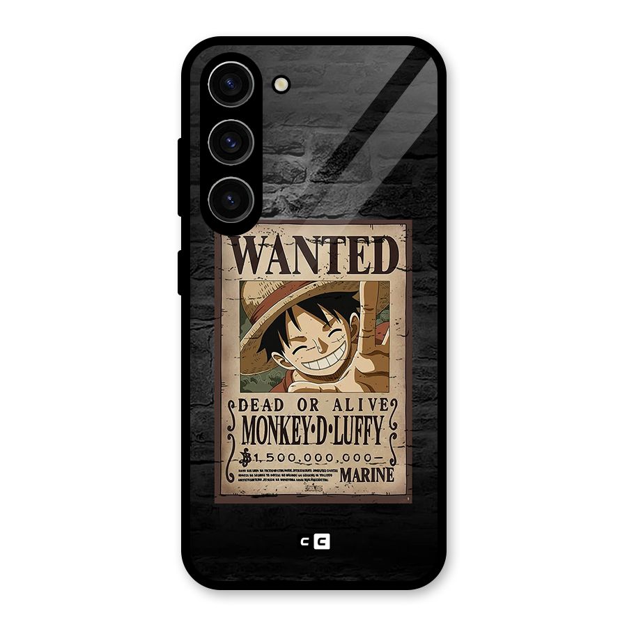 Luffy Wanted Glass Back Case for Galaxy S23
