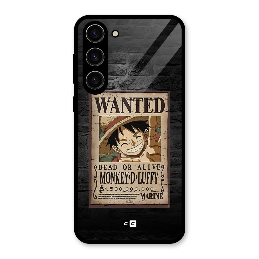 Luffy Wanted Glass Back Case for Galaxy S23 Plus