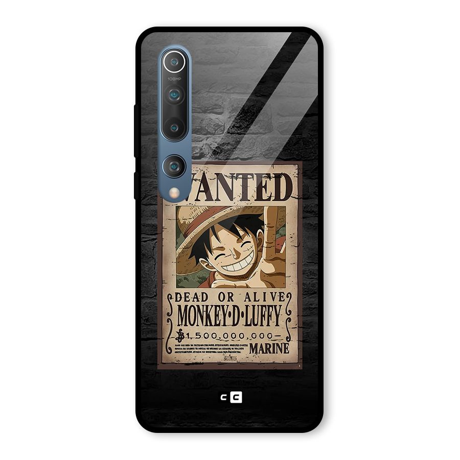 Luffy Wanted Glass Back Case for Mi 10