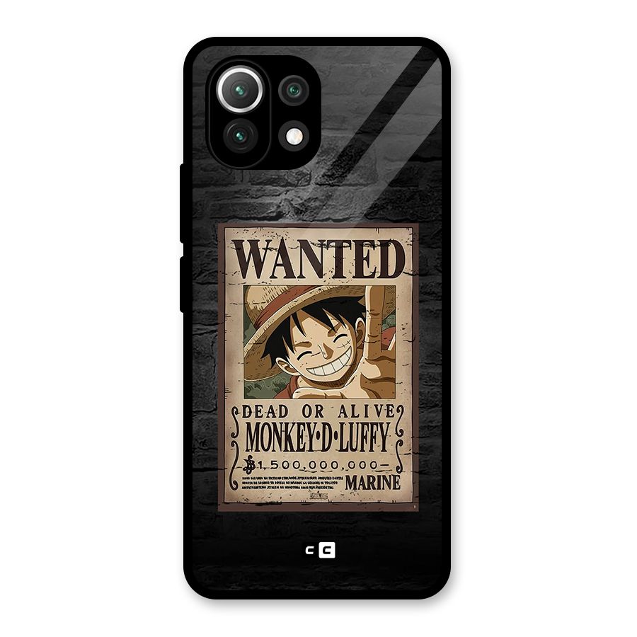 Luffy Wanted Glass Back Case for Mi 11 Lite