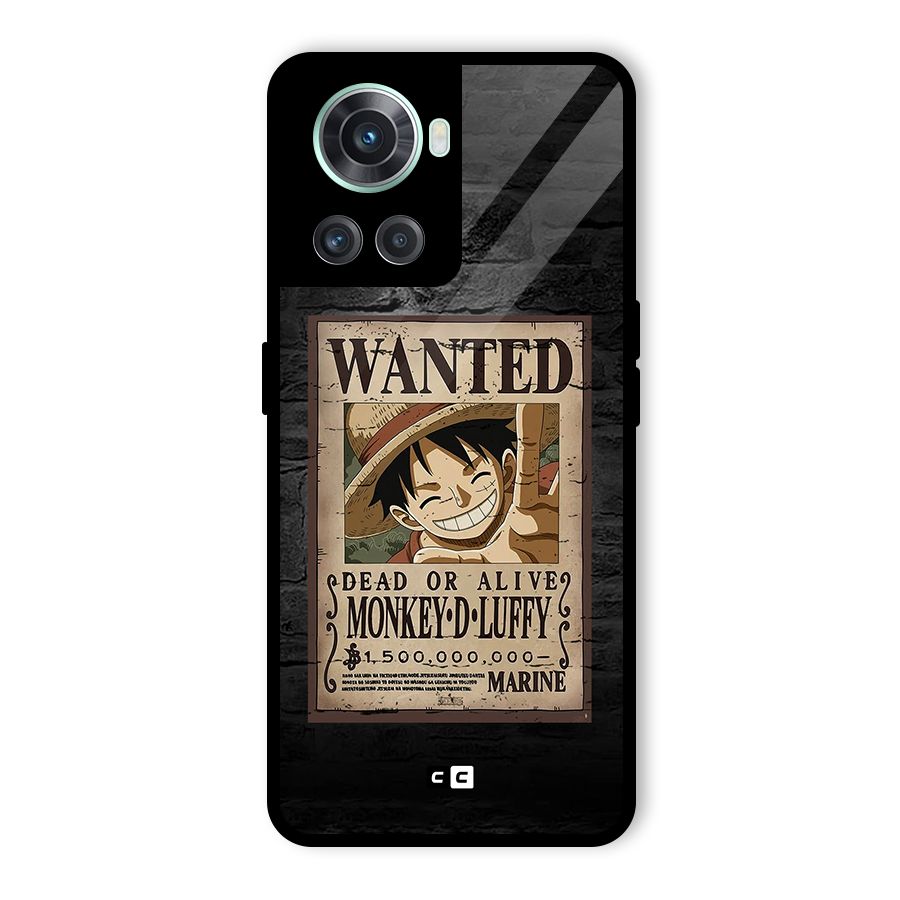 Luffy Wanted Glass Back Case for OnePlus 10R
