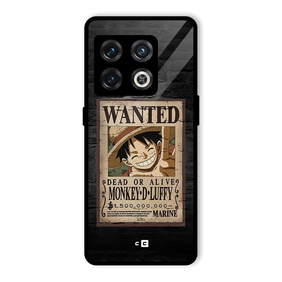 Luffy Wanted Glass Back Case for OnePlus 10 Pro 5G