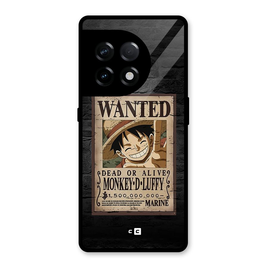 Luffy Wanted Glass Back Case for OnePlus 11R