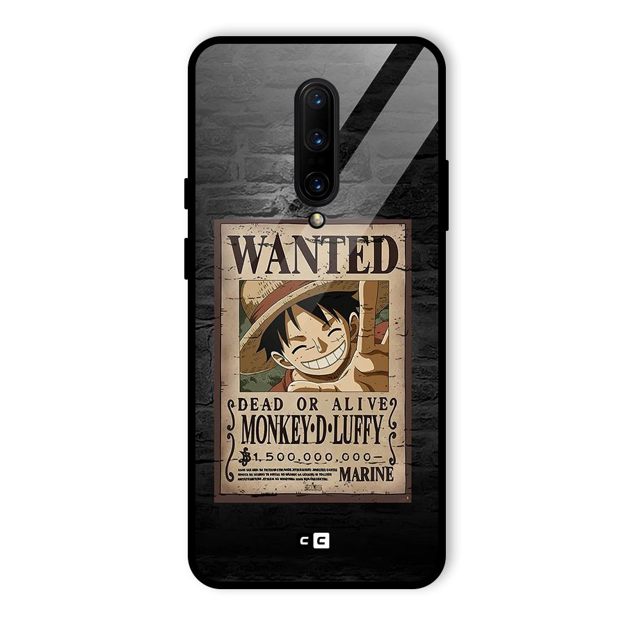 Luffy Wanted Glass Back Case for OnePlus 7 Pro