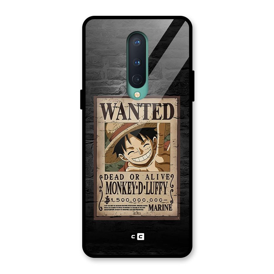 Luffy Wanted Glass Back Case for OnePlus 8