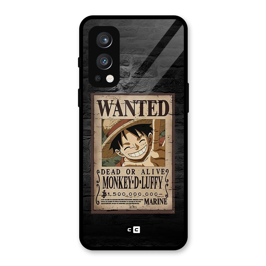 Luffy Wanted Glass Back Case for OnePlus Nord 2 5G