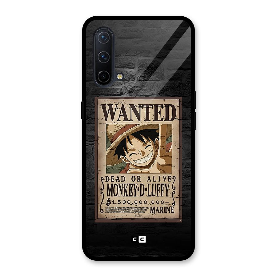 Luffy Wanted Glass Back Case for OnePlus Nord CE 5G