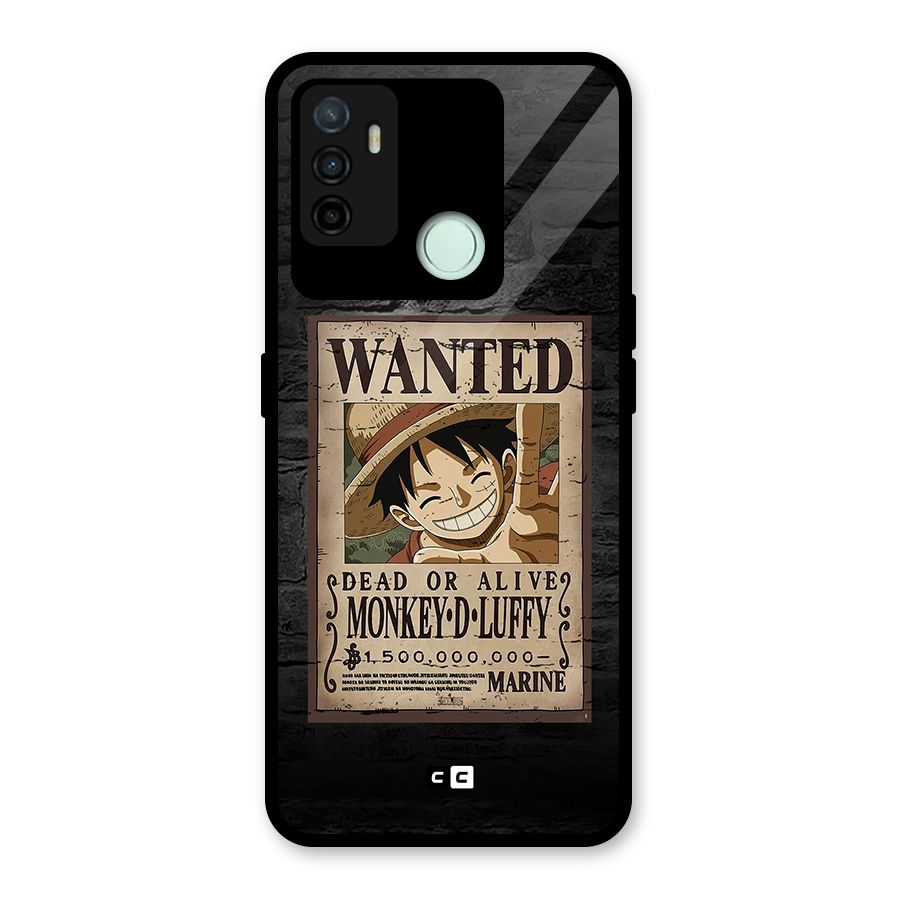 Luffy Wanted Glass Back Case for Oppo A53