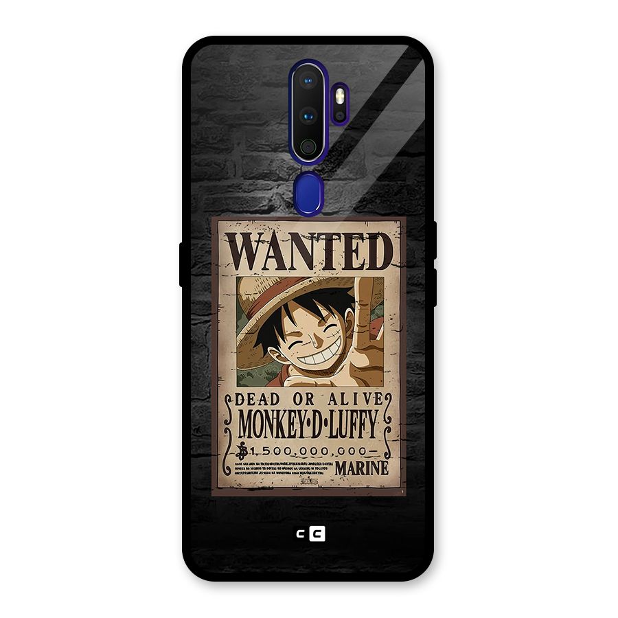 Luffy Wanted Glass Back Case for Oppo A9 (2020)