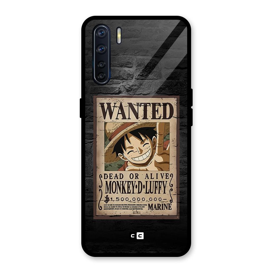 Luffy Wanted Glass Back Case for Oppo F15