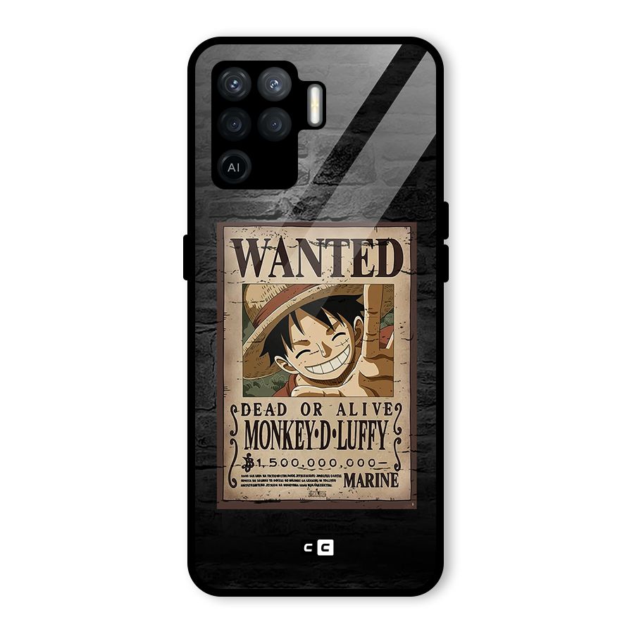Luffy Wanted Glass Back Case for Oppo F19 Pro