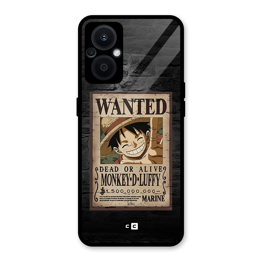 Luffy Wanted Glass Back Case for Oppo F21s Pro 5G