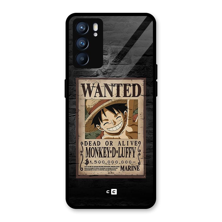 Luffy Wanted Glass Back Case for Oppo Reno6 5G