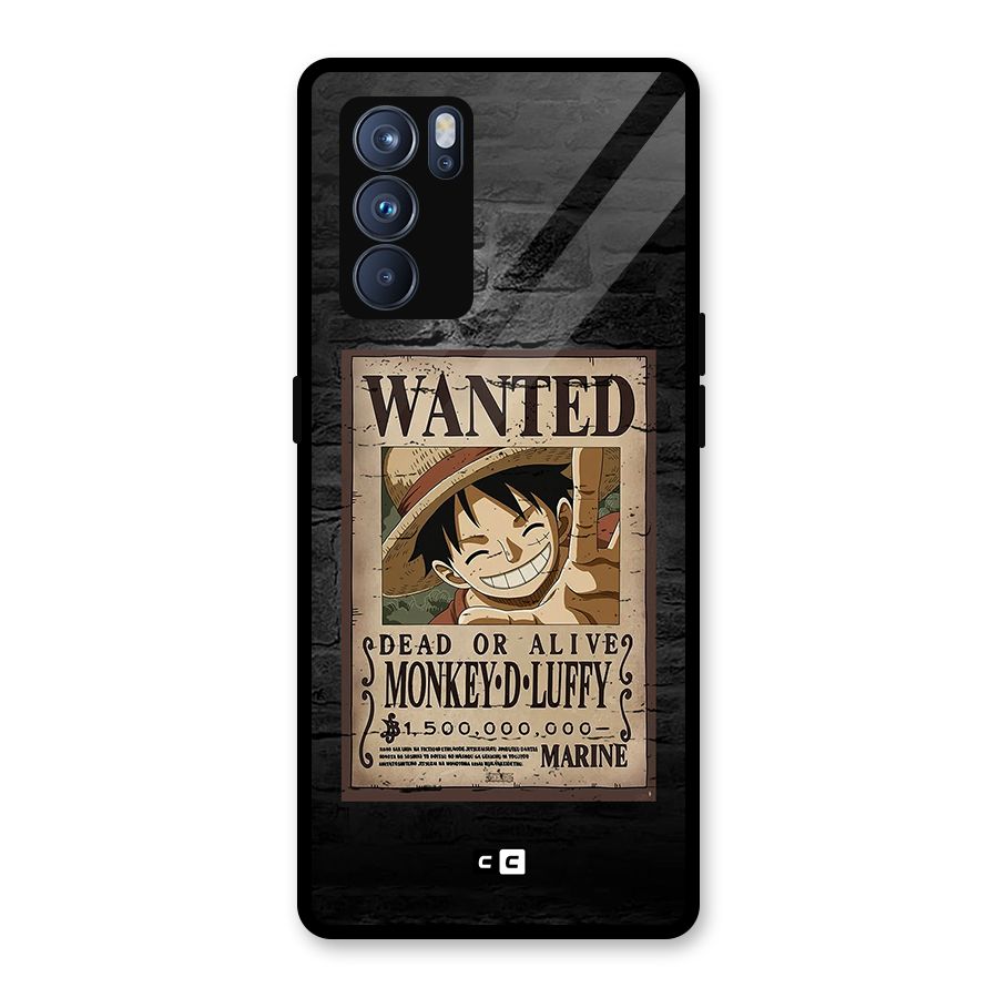 Luffy Wanted Glass Back Case for Oppo Reno6 Pro 5G