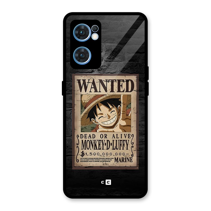 Luffy Wanted Glass Back Case for Oppo Reno7 5G