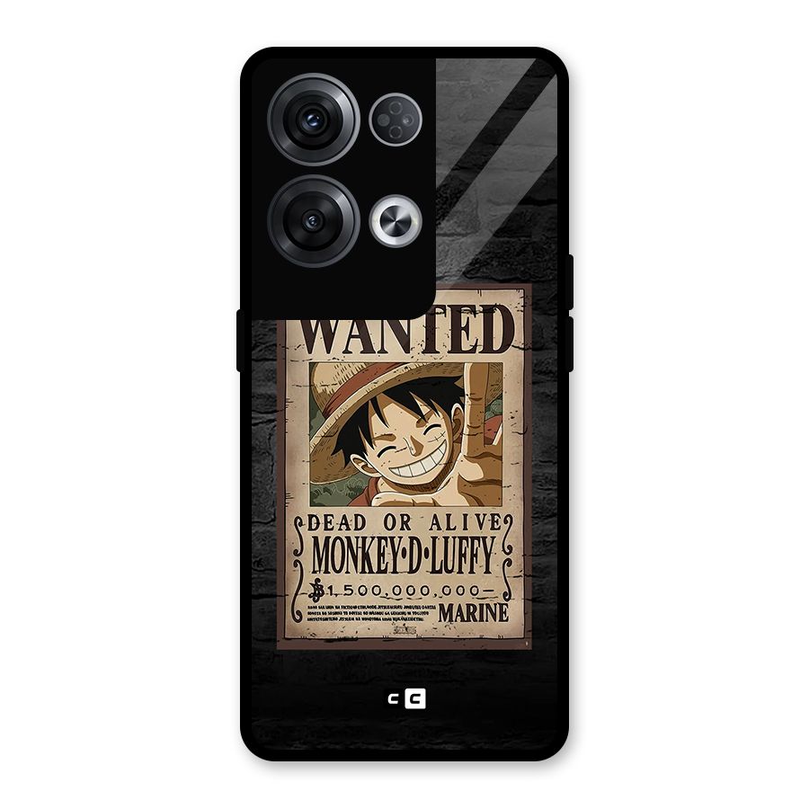 Luffy Wanted Glass Back Case for Oppo Reno8 Pro 5G