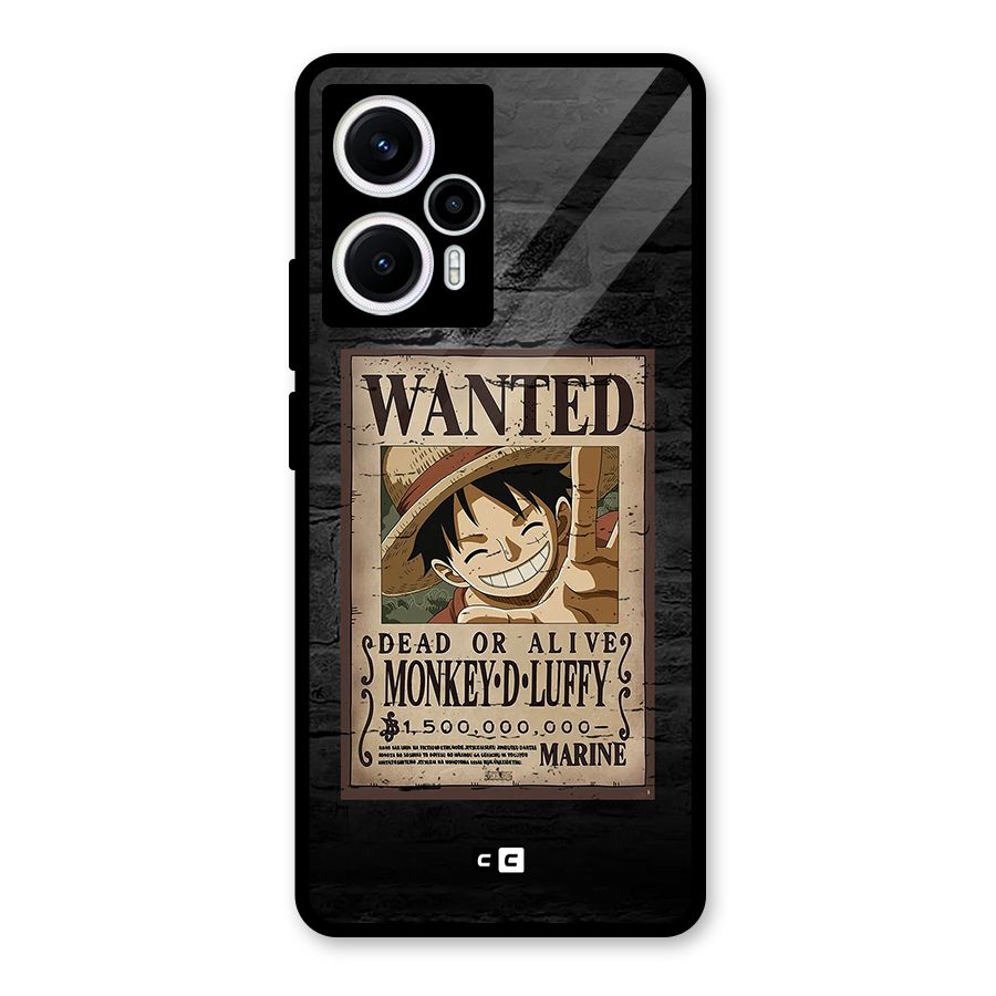Luffy Wanted Glass Back Case for Poco F5