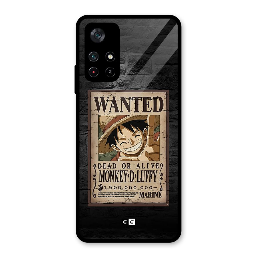 Luffy Wanted Glass Back Case for Poco M4 Pro 5G
