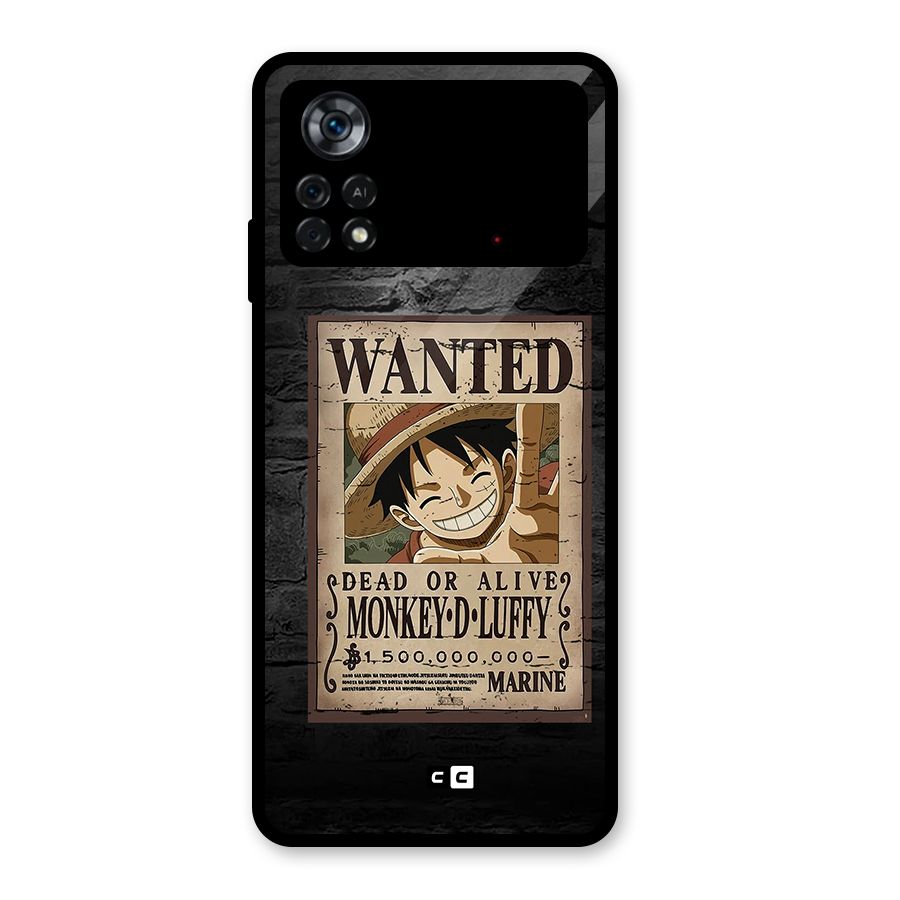 Luffy Wanted Glass Back Case for Poco X4 Pro 5G