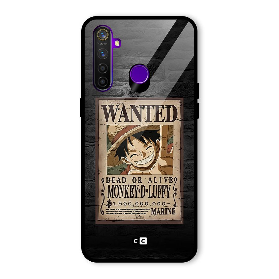 Luffy Wanted Glass Back Case for Realme 5 Pro