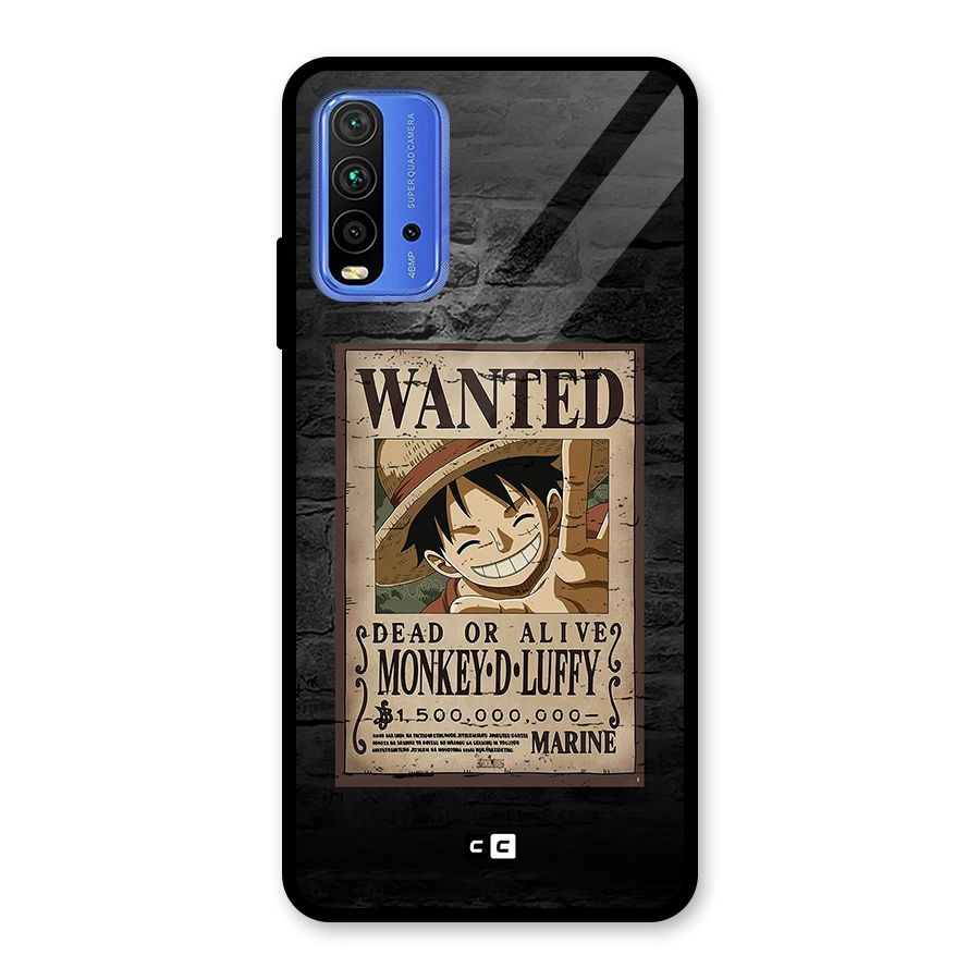 Luffy Wanted Glass Back Case for Redmi 9 Power