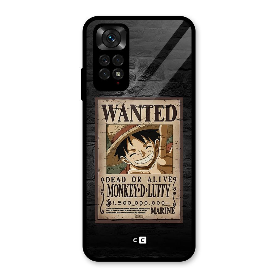 Luffy Wanted Glass Back Case for Redmi Note 11