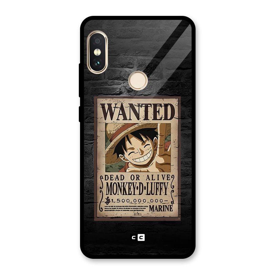 Luffy Wanted Glass Back Case for Redmi Note 5 Pro