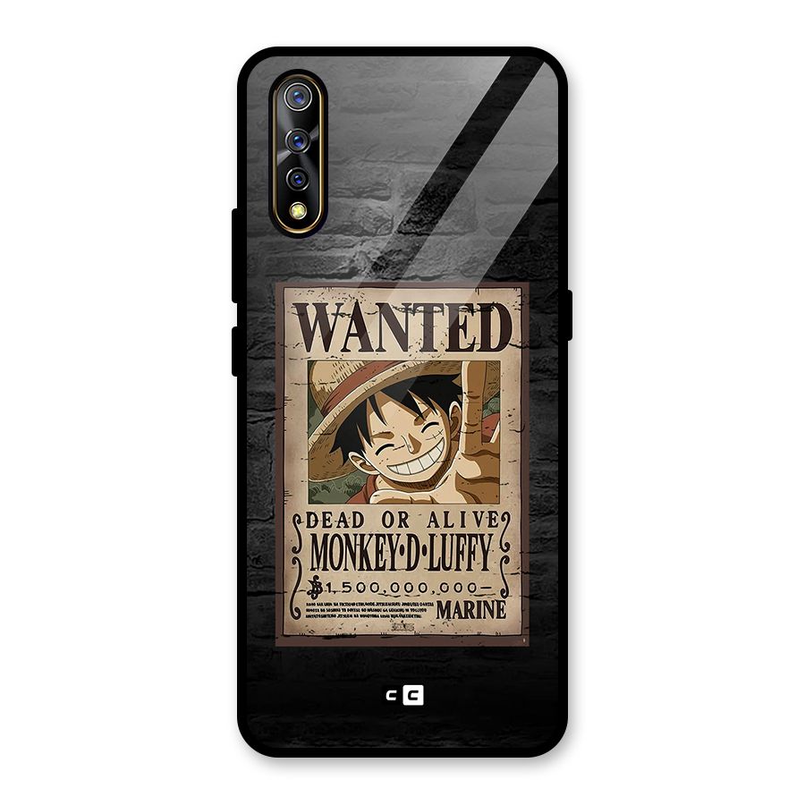Luffy Wanted Glass Back Case for Vivo S1