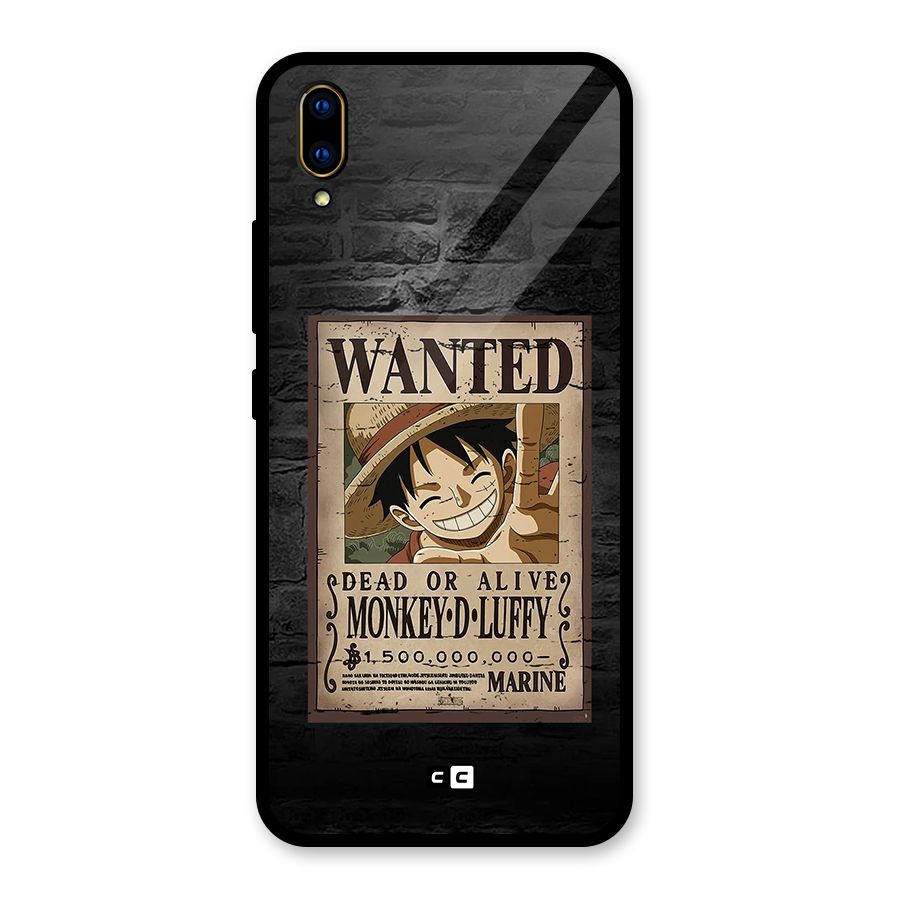 Luffy Wanted Glass Back Case for Vivo V11 Pro