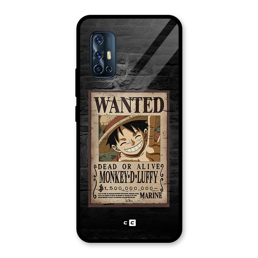 Luffy Wanted Glass Back Case for Vivo V17
