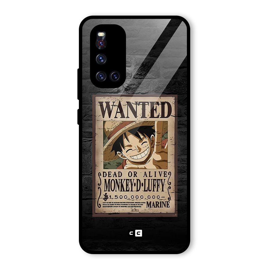 Luffy Wanted Glass Back Case for Vivo V19